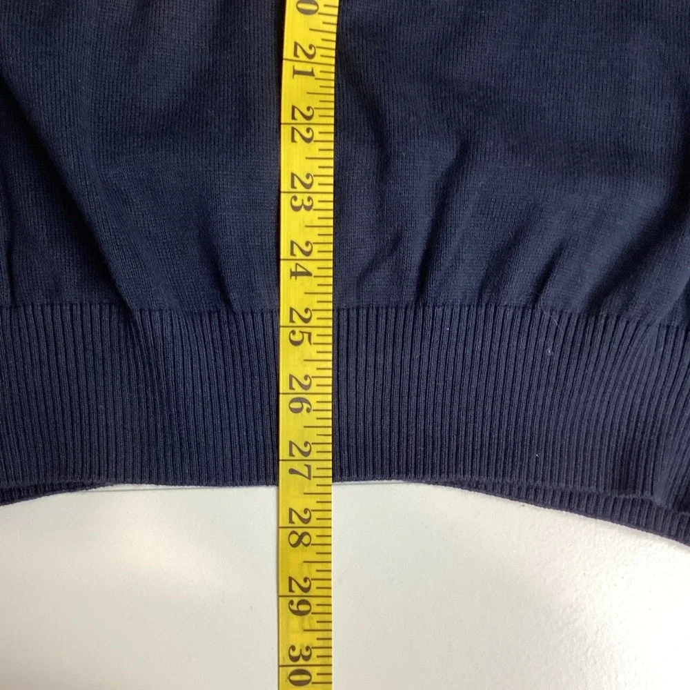 Southern Pines Mens XL Navy Blue Argyle Quarter Zip Sweater Vest NWT RN127237